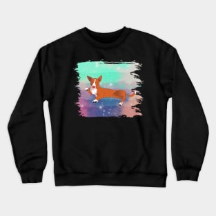 Podenco in a rainbow galaxy Crewneck Sweatshirt